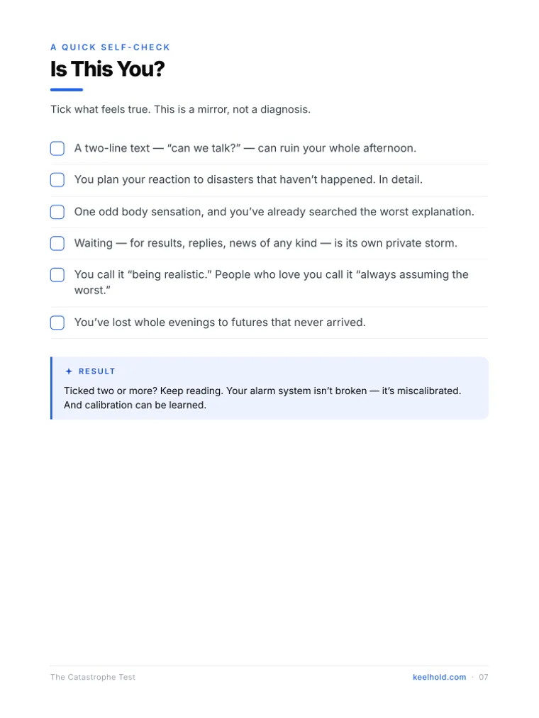 Inside the guide — the Is This You self-check