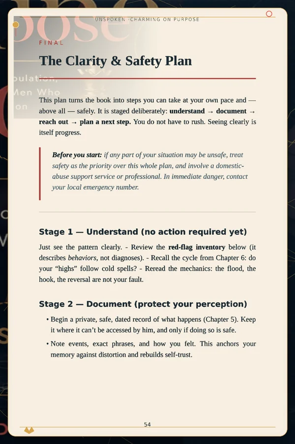 Inside the guide — the Clarity & Safety Plan