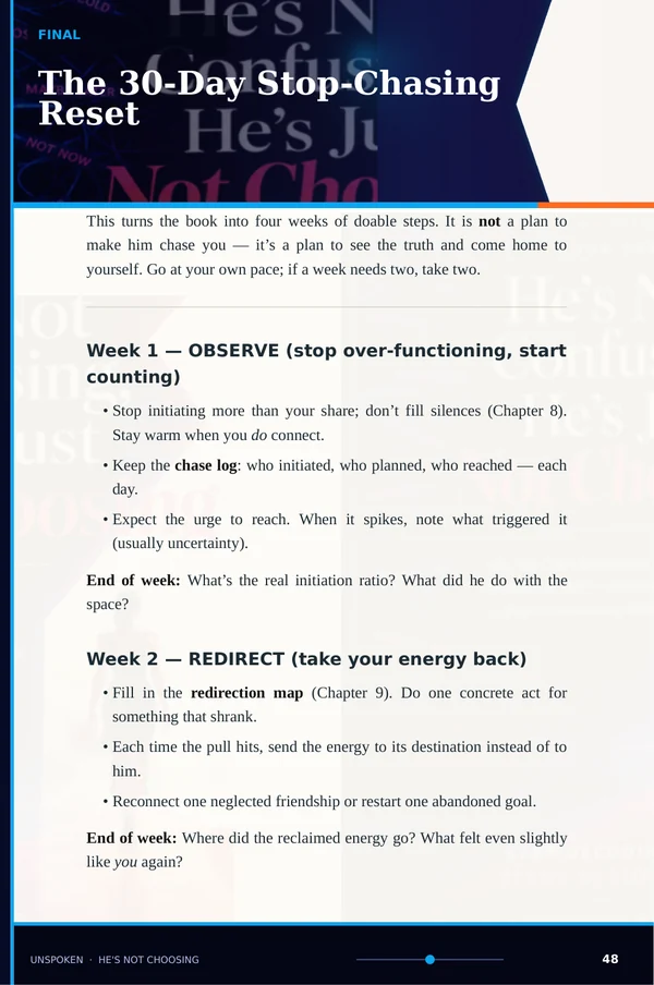 Inside the guide — the 30-Day Stop-Chasing Reset