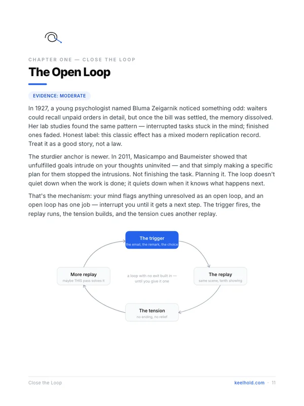 Inside the guide — the open loop, with diagram
